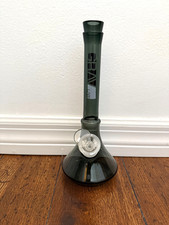 10" Grav Premium Glass Water Pipe Beaker Bottom Black 14mm