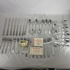 Stanley Roberts Rogers SRB113 Stainless Flatware 40pc Total Korea Knives Spoons 