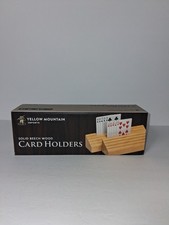 Yellow Mountain Imports Standard-Size Solid Beechwood Playing Card Holders/Racks