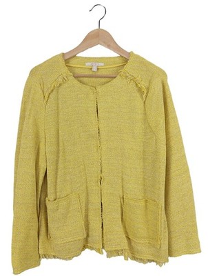 ESPRIT Cardigan Damen Jacke Gr. DE 44 blassgelb Casual-Look
