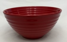 The Pioneer Woman Stoneware Mixing Bowl Ribbed Dark Red 8.5” EUC