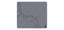 Deskr Gray Topograph Canyon Deskpad Full L Gaming Desk Mat Gamer Desk Pad wit...