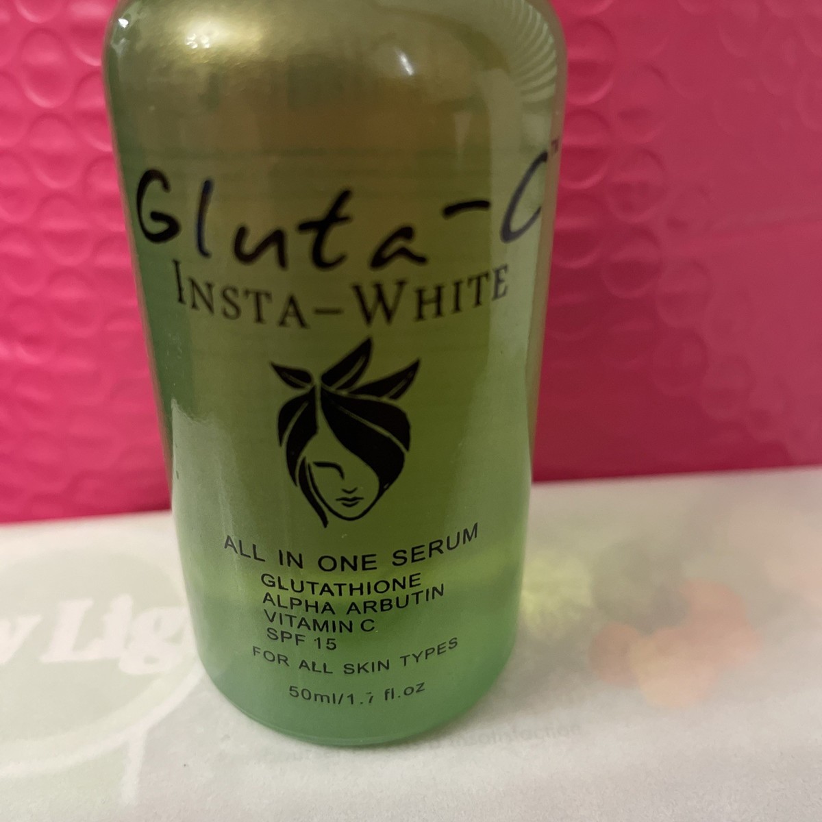 1Piece Glutathione Insta White Lightening Serum All-in-1 Alpha Arbutin Vitamin C