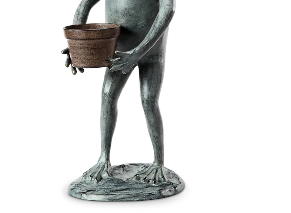 Soporte útil para maceta de ranas de jardín de aluminio SPI Foto 3 de 3