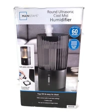 Mainstay Round Ultrasonic Cool Mist Humidifier Top Fill 1 Gallon Tank