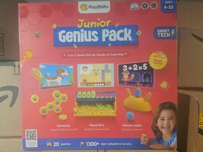 PlayShifu Plugo Stem Pack 3-in-1 Junior Genius Math Spelling Science AGE 4-10