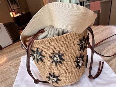 Chloe woody かごバッグ Chloe Woody Large Mifuko Basket Bag with Logo Webbing - Bergdorf