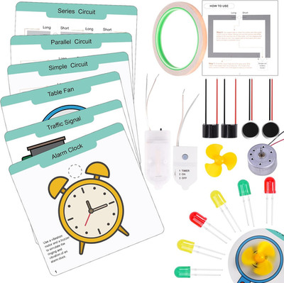 Paper Circuits Kit for Kids, STEM Electric Circuit Motors Kit, Child-Friendly Pa