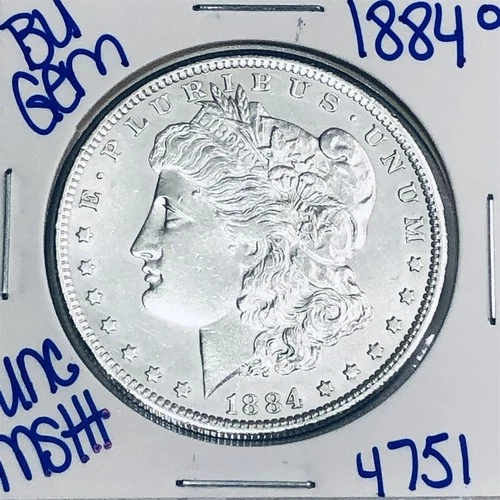 1884 O BU UNCIRCULATED MORGAN SILVER DOLLAR AUTHENTIC U.S.MINT FREESHIPPING 4751