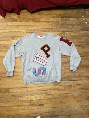Supreme FW20 Big Arc col rond gris bruyère taille XL