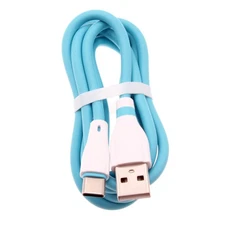 For Samsung Galaxy S25/S26/Edge/Fe/Plus/Ultra - 4ft USB-C Cable Blue Charger
