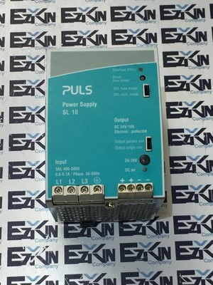 Puls SL10300 REV.B Power Supply, Input 400-500VAC 0.8A Output 24-28VDC 