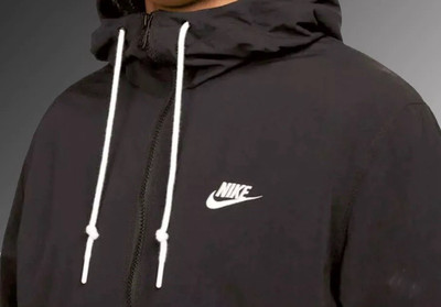 Nike Sportswear Club Woven Full-Zip Hooded Jacket Black Nike Sportswear Club Woven Full-Zip Hooded Jacket Black