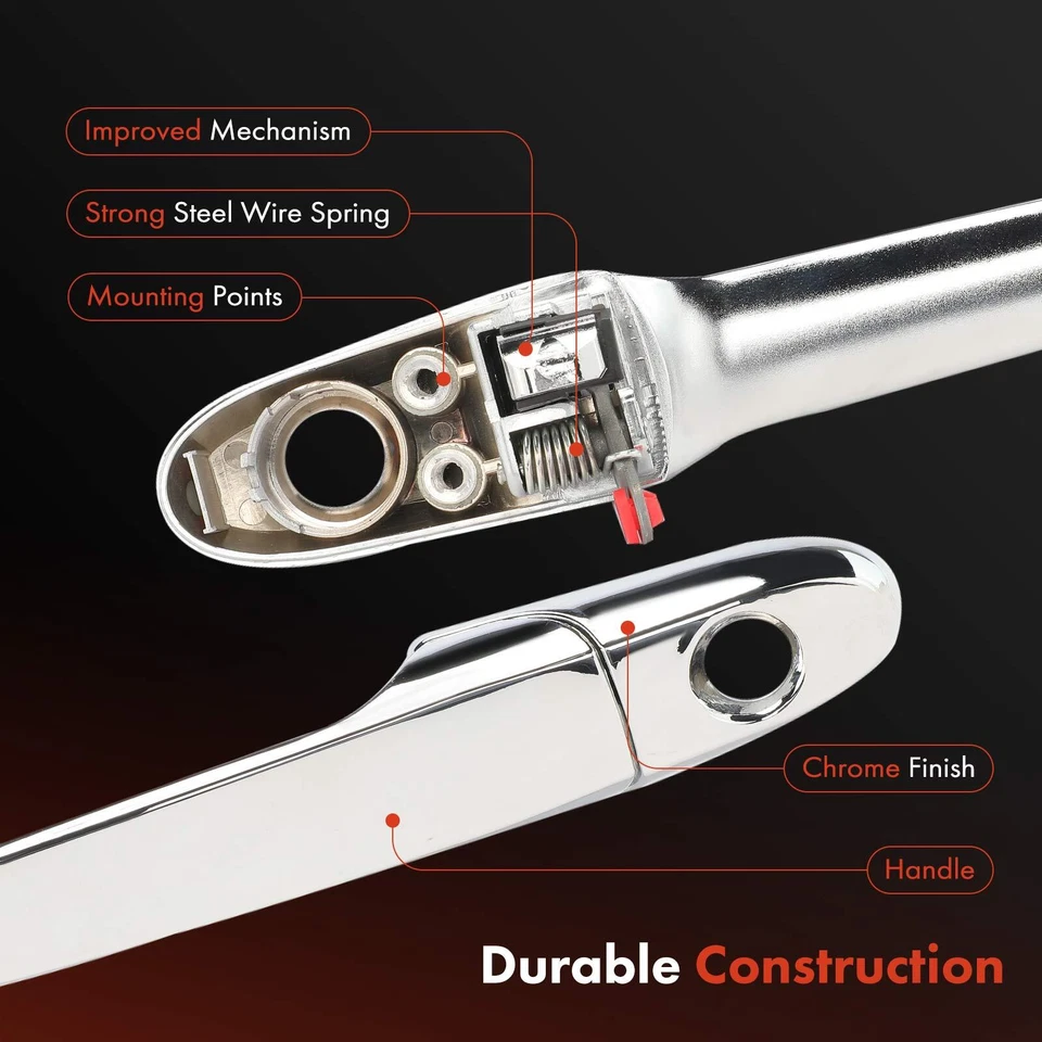 Manija de puerta exterior cromada para pasajero delantero para Buick Allure 05-09 Chevy Saturn Foto 4 de 4