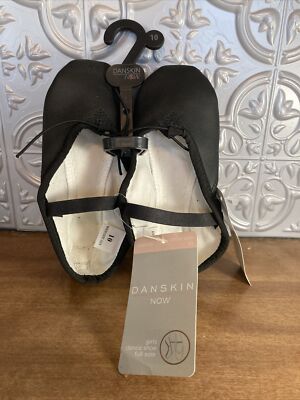 Danskin Now Black Dance Shoes Slippers Ballet Full Sole NEW! NWT