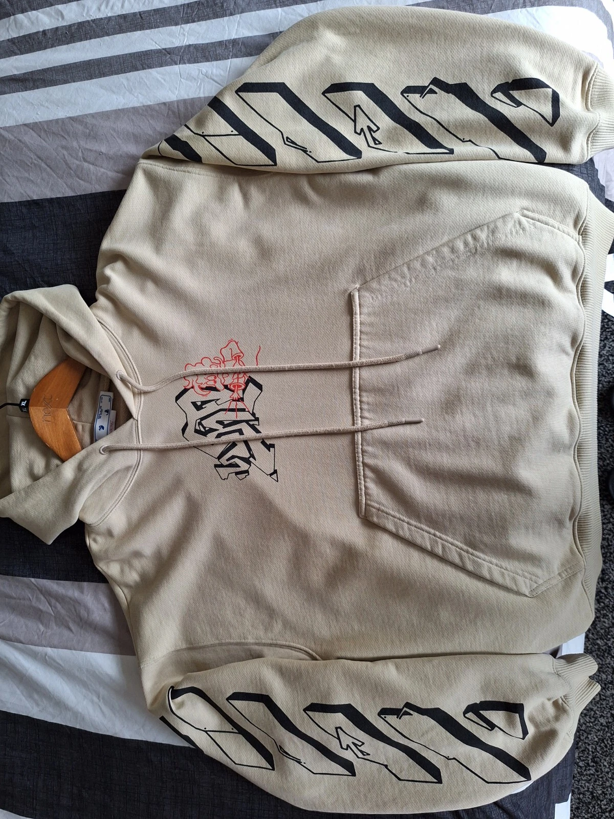 OFF WHITE Felpa con cappuccio bianca spento taglia S