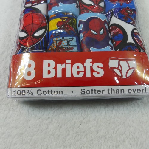 Spiderman Underwear Boys 4 Briefs Cotton Handcraft 8 Pairs - Picture 3 of 11