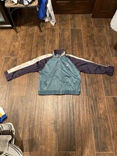 Vintage Puma Green Blue Gray Track Jacket Size M