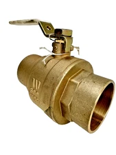 WATTS LFFBVS-4 2" Brass Full Port Ball Valve, Solder, Lever LEAD FREE (0555133)