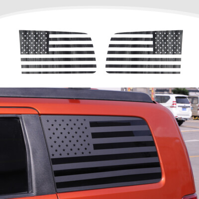 Carbon Fiber Rear Window Sticker Trim Set For 2007-2012 Dodge Nitro – USA Flag