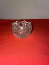 Vintage Round Crystal Salt Well Salt Cellar Salt Pig Or Trinkets