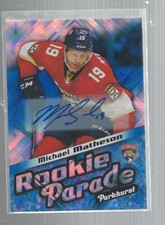 Michael Matheson 2016-17 Parkhurst Rookie Parade Blue #RP19 Autograph 