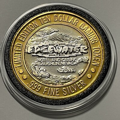 Edgewater Hotel Casino Buffalo Nevada Gaming Token .999 Fine Silver Round  Medal | eBay