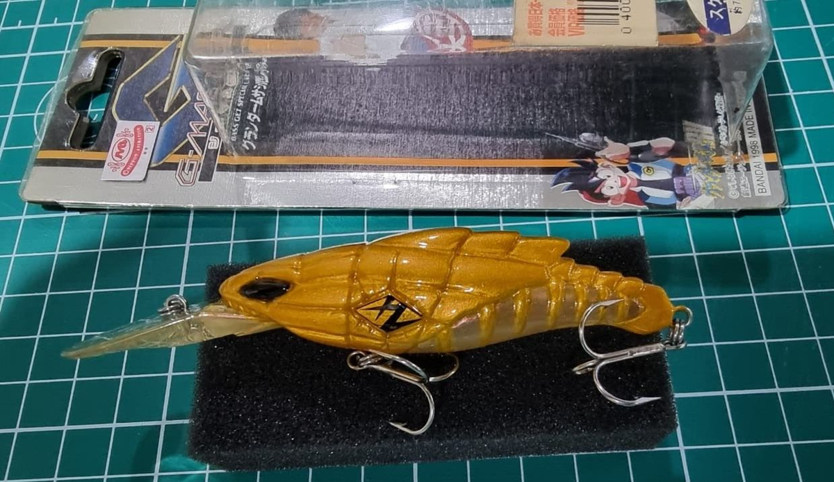 Leurre Bandai MUSASHI Metalic Gold – LEGENDER HAWK Super Fishing Grander – Neuf Sous Blister !
