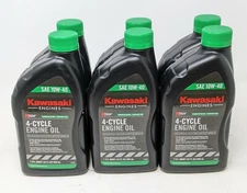 Kawasaki 6PK Genuine OEM 10W40 Motor Oil Quart 4-Cycle K-Tech 99969-6296