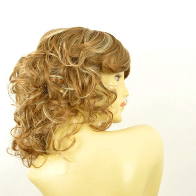 Perruque Synthétique Femme Bouclée Blond Cuivré Clair - Taille Bonnet Large - Neuf