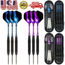 3/6Pcs Steel Tip Darts Set Barrel Aluminum Shafts Professional Competition Dart