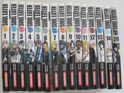 LOT 15 MANGAS SOUL EATER 1 2 3 4 5 6 7 8 9 10 11 12 13 14 et 20 SERIE