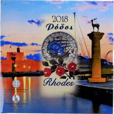 [#1182331] Griechenland, Set Euro, 2018, BU - Tourisme à Rhodes., STGL