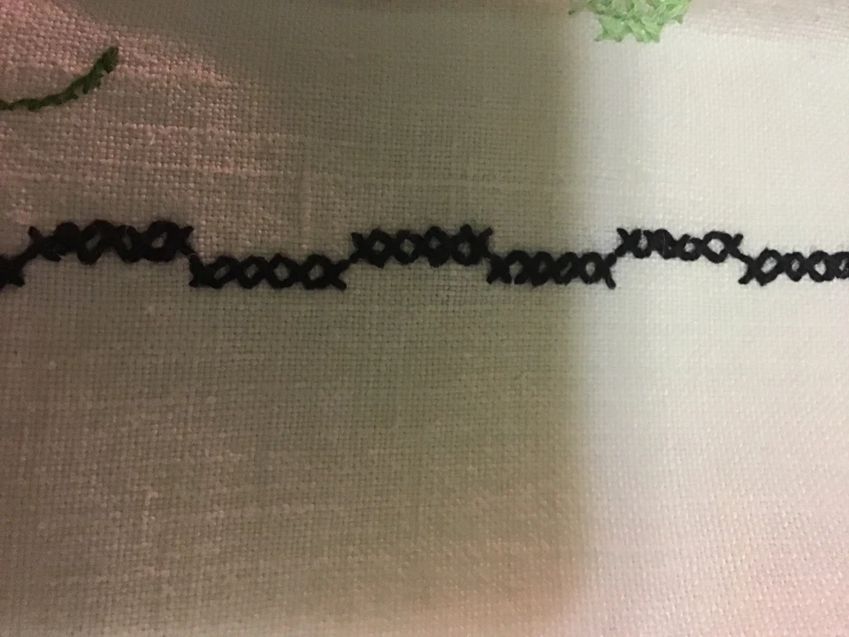 Vintage Floral Hand Embroidered Dinner Table Cloth  48”X 63” - Image 3 of 4