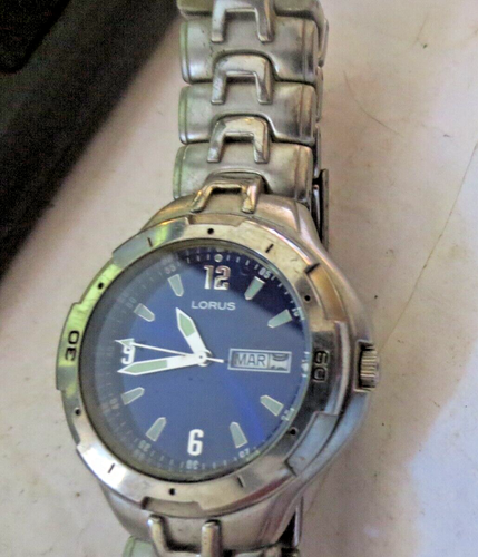 Men's Watch LORUS LR 0508 Blue Dial Face Day/Date Quartz