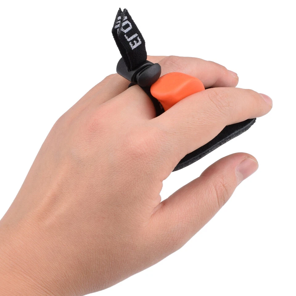 Left Hand Archery Finger Tab Shoot Guard Leather Protective Gears Recurve Bow 1X - Image 2 of 4