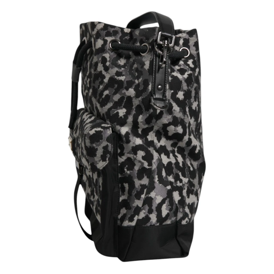 DOLCE & GABBANA Bag Men Multicolor Leopard Jacquard Hobo Crossbody Borse 2850usd - Image 3 of 4