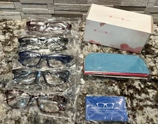 NIB 5 Pairs Glasses Blue Light Blocking, Computer Readers Reading Bold Eye + Kit