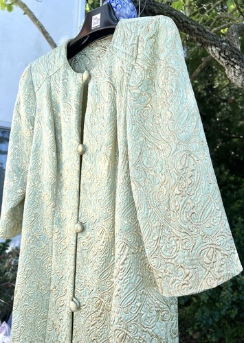 Vintage 1960's Brocade Gold Coat - Picture 3 of 10