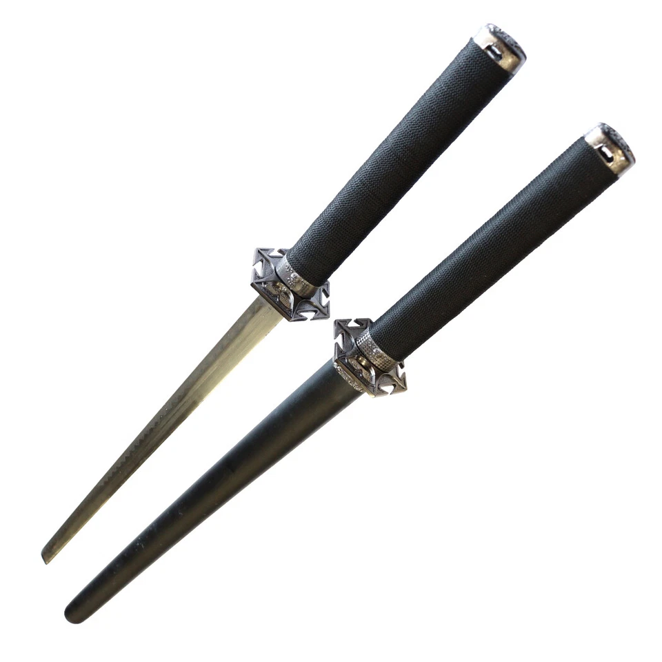 Defender 2 Pc 28" Ninja Sword Set Wood Handle With Black Nylon Cord Wrapped - image 4 of 4