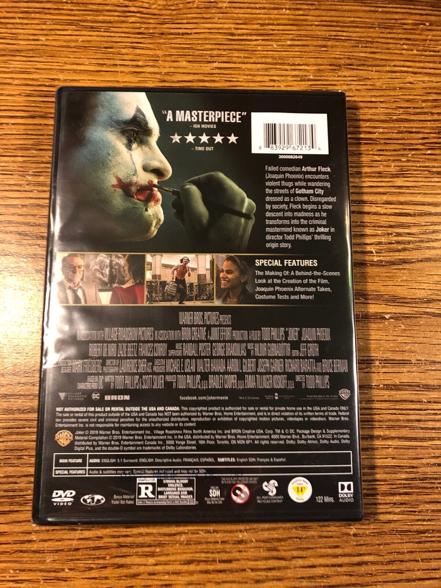 Joker DVD 2-Disc + Special Features Joaquin Phoenix Robert De Nero