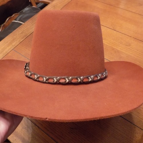 VTG Resistol Felt Self Conforming 7 1/4 RUST Color Western Hat Stagecoach - Picture 8 of 22