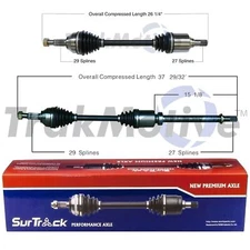 SurTrack Pair Set of 2 Front CV Axle Shafts For Nissan Rogue Automatic CVT FWD