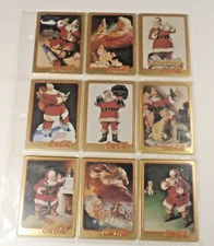 Metal Art Coca Cola 9 of 20 Collectors Cards Vintage Santa