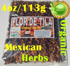 Flor de Tila Tilo Te 4oz Linden Flower Tea 100% Natural Organic Mexican 113g !!!