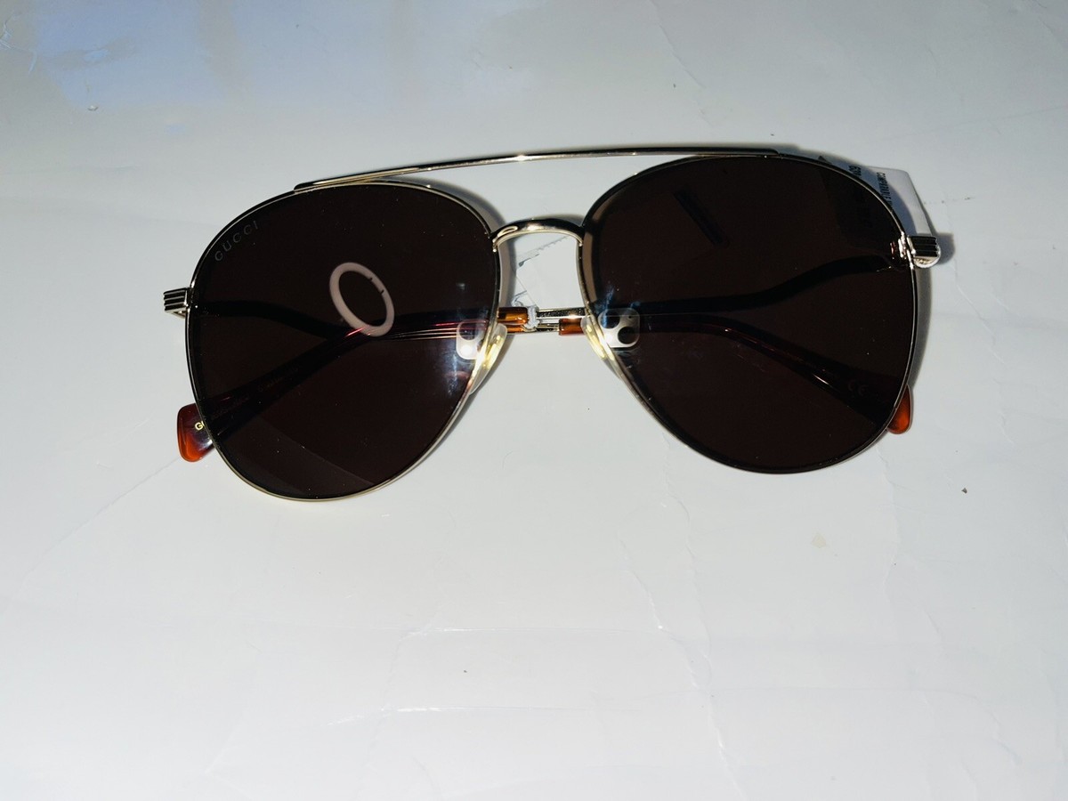 ? - New Authentic Gucci Brown Pilot Ladies Sunglasses GG0969S 002 GUCCI GG0969S-004 Womens Pilot Sunglass Gold Black/Yellow  main image 3
