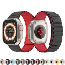 For Apple Watch 10 9 8 7 6 5 4 3 2 1 SE Ultra Magnetic Silicone Band Sport Strap