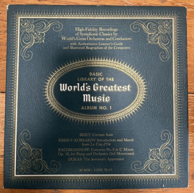 Basic Library Of The World's Greatest Music Album No1-1958 Bizet Carmen  (A41C)