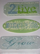 ART WAREHOUSE "2 LIVE  DISCOVER GROW" EMBELLISH/ STICKERS / CARDS / SCRAPBOOKIN