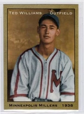 Ted Williams, '38 Minneapolis Miller minor league card only 200 made / NM+ cond.